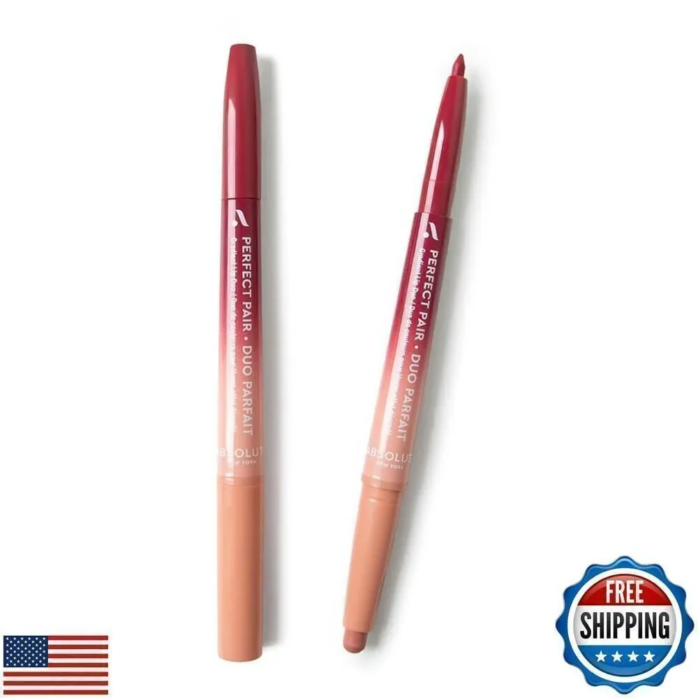 Absolute New York ALD08 Perfect Pair Lip Duo, Fuller and Poutier Lips, Deeper